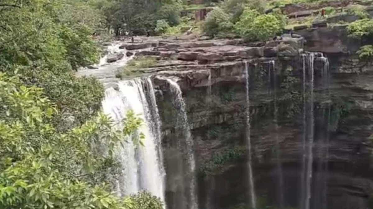 The first explosive gift of monsoon! 150 feet high Menal waterfall came alive before time