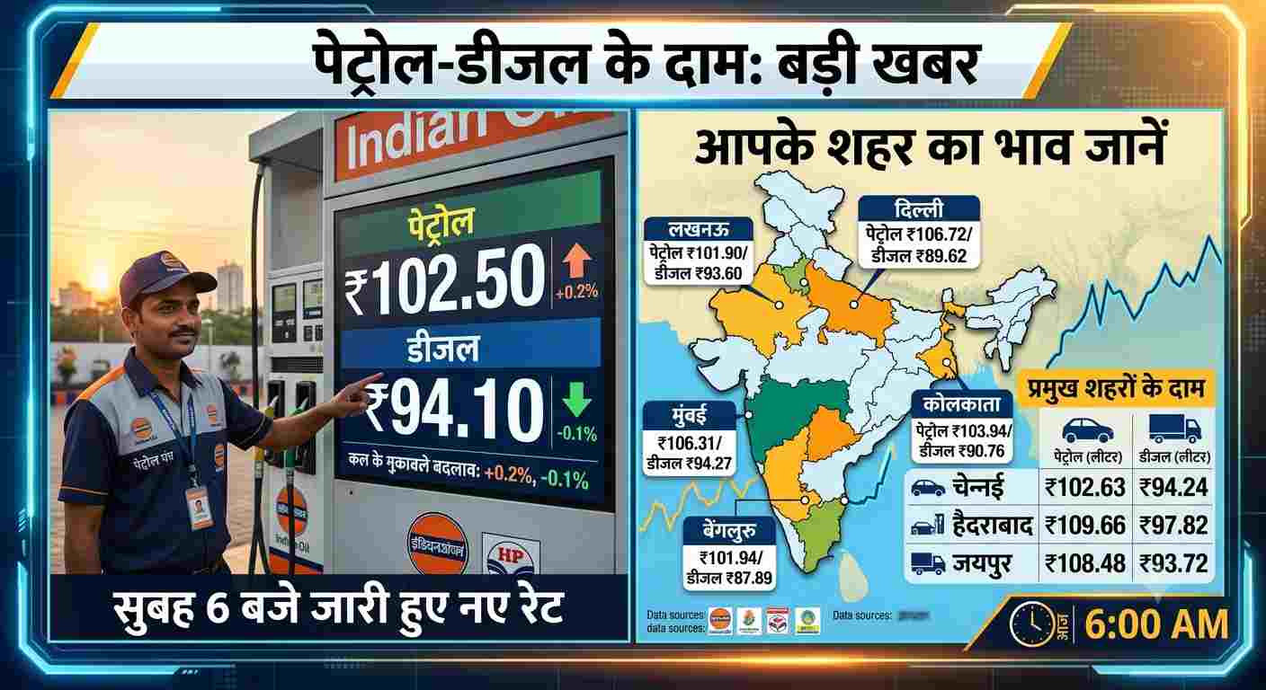 आज के पेट्रोल-डीजल के दाम: 1 अगस्त 2026 को देश के इन बड़े शहरों में क्या हैं ईंधन के ताजा रेट, जानिए पूरी डिटेल