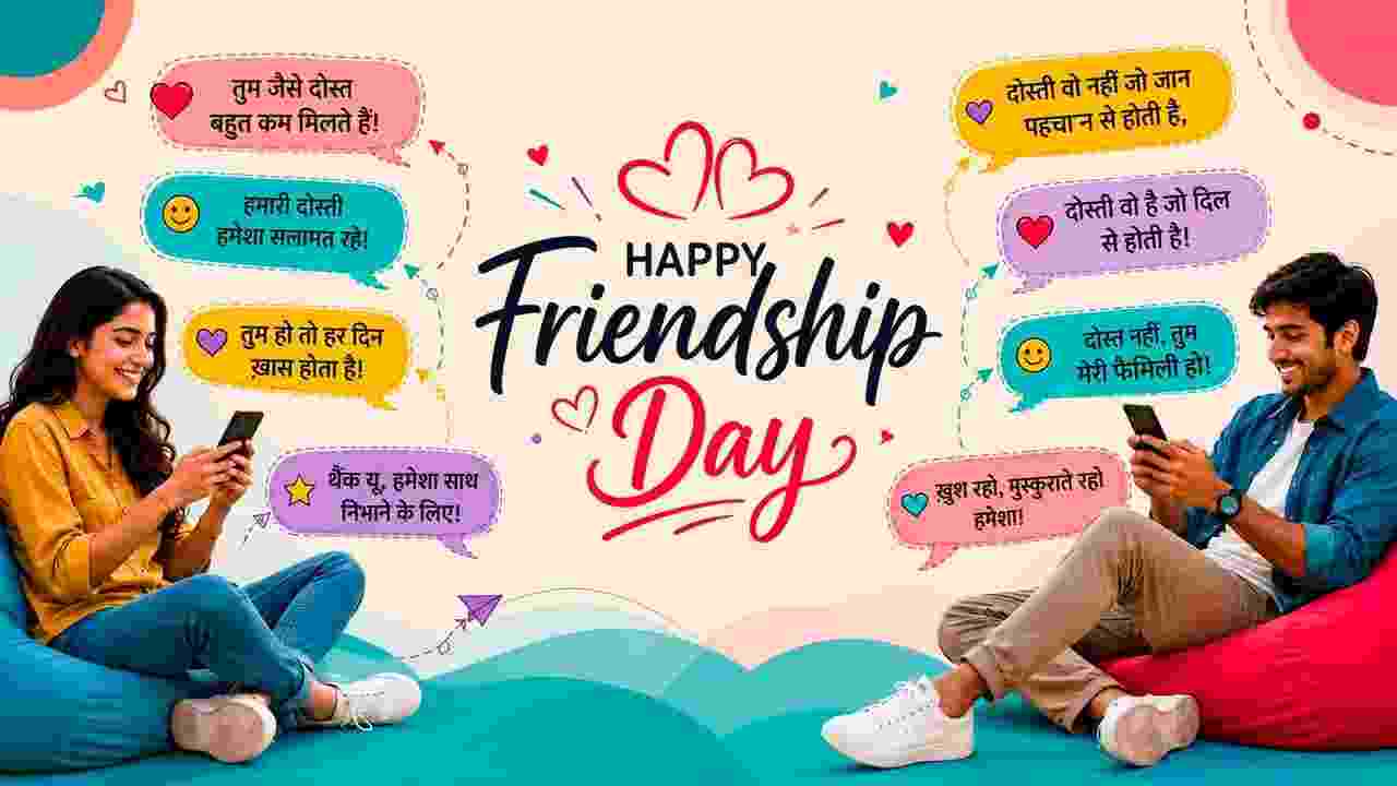 Happy Friendship Day 2026: इस फ्रेंडशिप डे अपने सबसे खास दोस्त को भेजें ये दिल छू लेने वाले मैसेज, पढ़कर चेहरे पर आ जाएगी मुस्कान