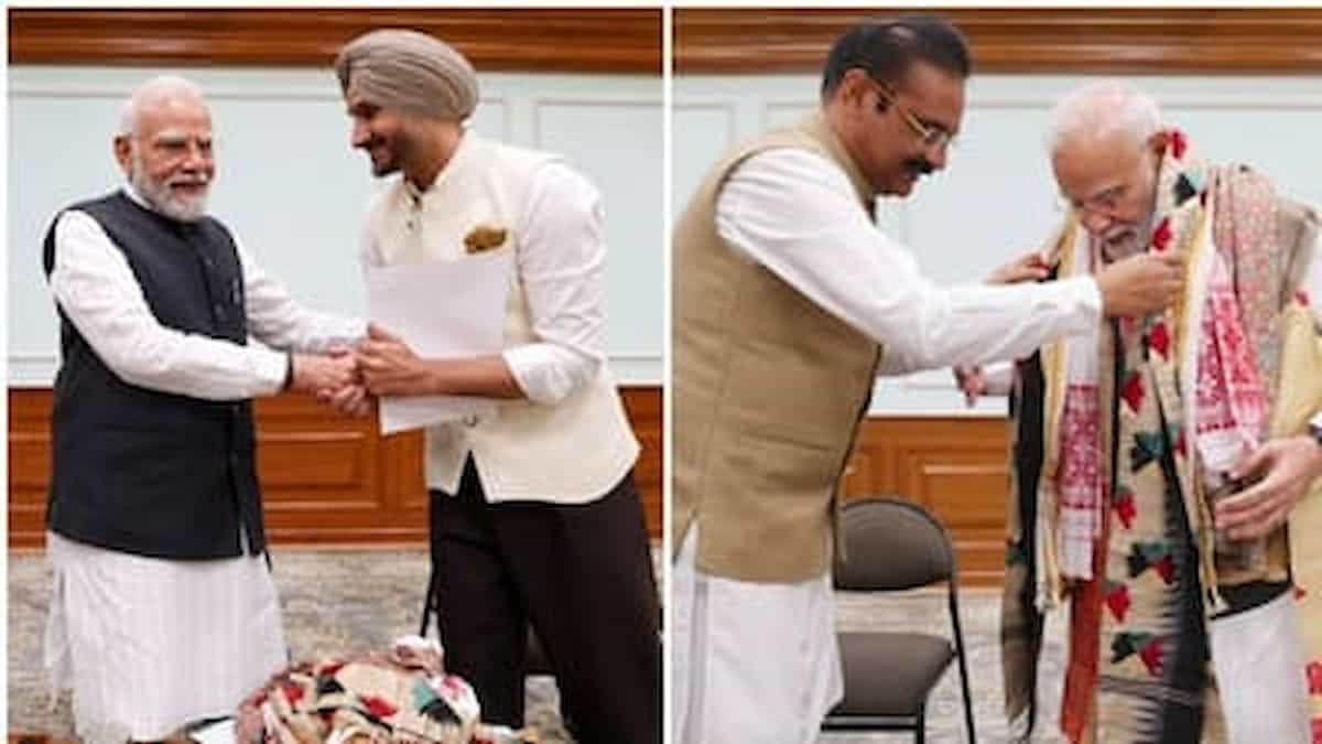 पीएम मोदी से मिले पंजाब के सांसद, डॉ. अशोक मित्तल ने भेंट की पारंपरिक फुलकारी; हरभजन सिंह ने बैठक के बाद कही बड़ी बात