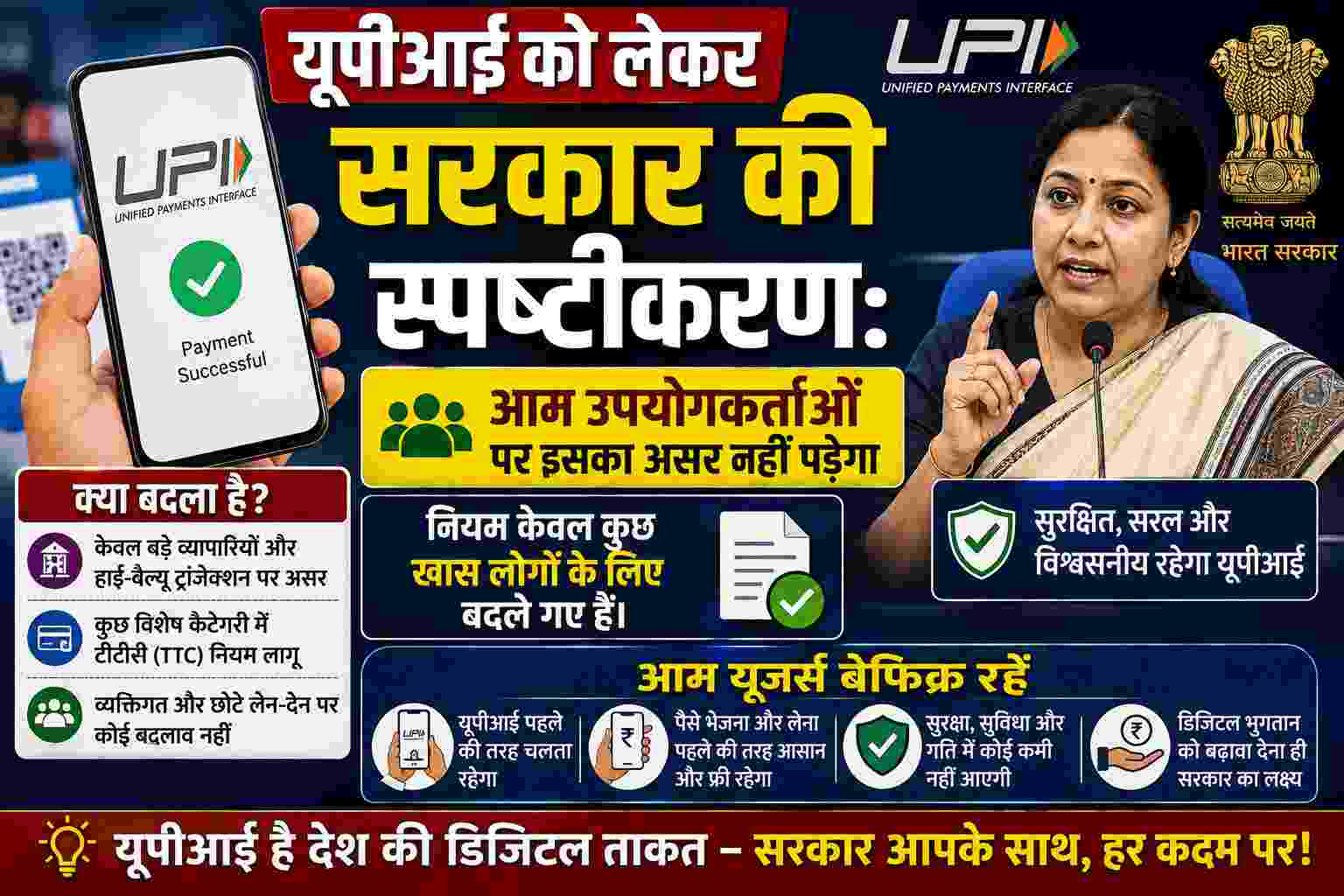 UPI Payments Big Update: क्या UPI पेमेंट पर अब चुकाना होगा extra चार्ज? सरकार ने साफ की स्थिति, जानिए आम यूजर और व्यापारियों के लिए क्या बदलेगा नियम