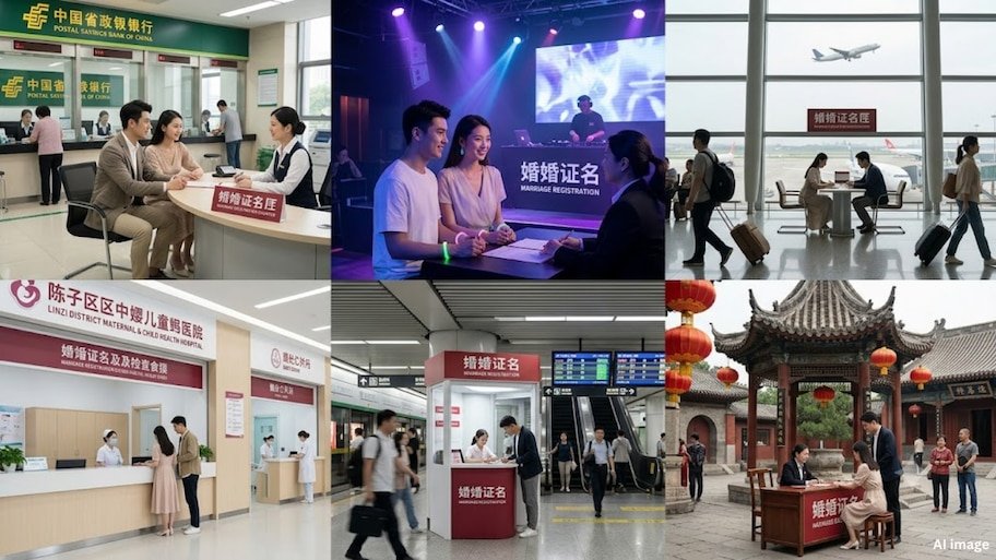 China Marriage Crisis: कम होती शादियों से घबराया ड्रैगन! युवाओं को लुभाने के लिए अब बैंक, नाइटक्लब, मेट्रो और अस्पतालों में खुले मैरिज रजिस्ट्री दफ्तर