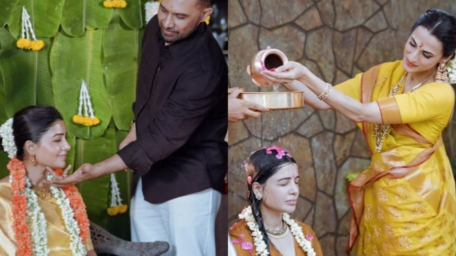 Samantha Baby Shower: सामंथा की गोद भराई में दिखा पारंपरिक सादगी का रॉयल अंदाज, पीले लिबास में चमकीं एक्ट्रेस; फिल्ममेकर राज निदिमोरु के खास जेस्चर ने जीता फैंस का दिल