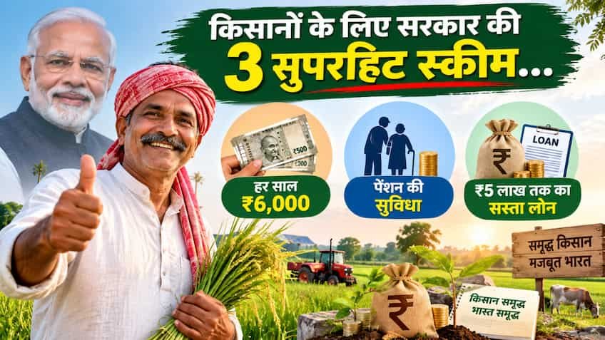 अन्नदाताओं के लिए केंद्र सरकार का सुरक्षा चक्र: आर्थिक मदद, पेंशन और सस्ता लोन एक साथ