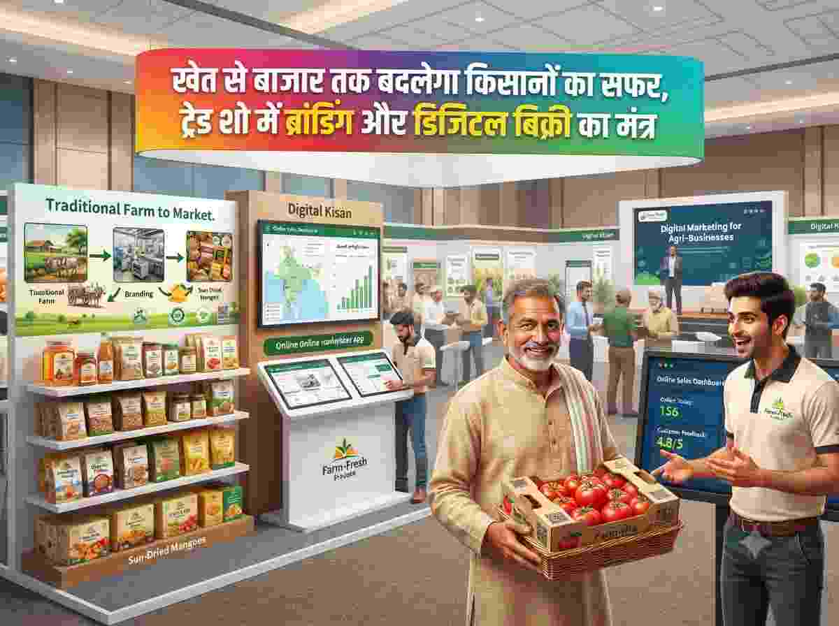 खेत से बाजार तक बदलेगा किसानों का सफर, ट्रेड शो में ब्रांडिंग और डिजिटल बिक्री का मंत्र