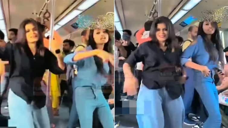 delhi metro,Delhi Metro Viral Video,Delhi Metro Dance Video,Women Dance To Bhojpuri Song in metro,Woman Dances in metro