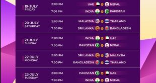 Acc Women Asia Cup 2024 Shedule