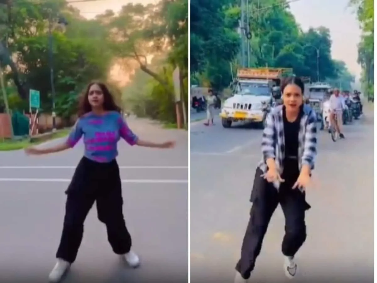 Bareilly Girl Dance In The Road